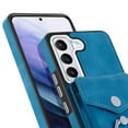 thumbnail image 6 of Wallet Case for Samsung S22, Premium Leather Case with Card Holder, 360°Rotation Ring Kickstand, RFID Blocking Protective Magnetic Back Clsoure Case for Samsung Galaxy S22, Blue, 6 of 13