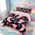 thumbnail image 2 of Manfei Ocean Axolotl Full Size Comforter Sets,Cartoon Salamander Bedding Comforter Set,Pink Reversible,3-Piece,1 Comforter and 2 Pillowcases, 2 of 7