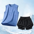 thumbnail image 2 of NAFUU Mens Summer Track Suits Men's Sportswear Suits Breathable Sleeveless Tank Tops And Sports Shorts With Pockets Athletic Jogging Tracksuit, 2 of 3