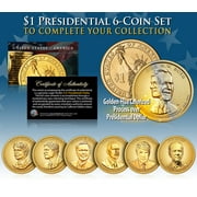 MERRICK MINT LIVING PRESIDENTS 2020-21 Presidential U.S. Dollar Color GOLDEN HUE 6-Coin Set