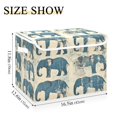 thumbnail image 3 of Storage Box With Lid 16.5x12.6x11.8In Foldable Stacked Household Storage Box Blue Elephant Pattern, 3 of 7