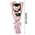 thumbnail image 2 of TOPRenddon Graduation Teddy Bear Bouquet – Cute Plush Bear with Cap & Gown, Everlasting Foam Flowers, Perfect Graduation Gift for Her, Him, Friends, Decor (14", Child-Safe & Durable), 2 of 5