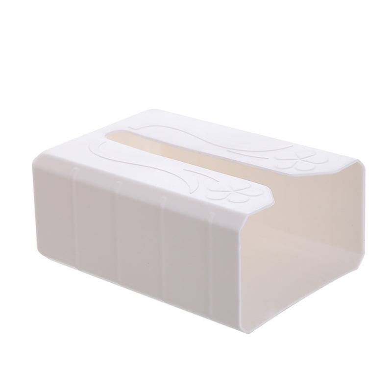 Wall Mount Tissue Holder, Adhesive Tissue Box Cover Dispenser Toilet