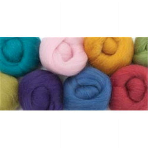 Wistyria Editions 100% Wool Roving - Designer, Pkg of 8