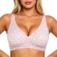 thumbnail image 2 of iHPH7 Jelly Bras for Women Supportive Wireless Push Up Bra Full Coverage No Underwire Seamless Bras for Women Pink XL, 2 of 9