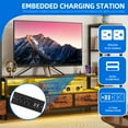 thumbnail image 5 of Dextrus LED TV Stand with Bookcase for Tvs up to 65", Entertainment Stand with Power Outlets, Rustic Brown, 5 of 6