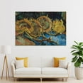 thumbnail image 4 of Painter Vincent Van Gogh English Four Cut Sunflowers Poster Canvas Wall Art Poster Decorative Bedroom Modern Home Print Picture Artworks Posters 12x18inch(30x45cm), 4 of 6
