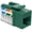 Green, variant on Cables Direct Online Yellow Cat5e RJ45 Keystone Jack 45 Degree 8P8C 110 Punch-Down 1-Pack