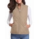 thumbnail image 1 of Chaleco Acolchado con Cuello Alto, Cremallera y Bolsillos para Mujer Caqui XL, 1 of 10