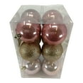thumbnail image 7 of 2.3 Inch Pink and Gold Shatterproof Plastic Christmas Ball Ornaments Set of 12, 7 of 7