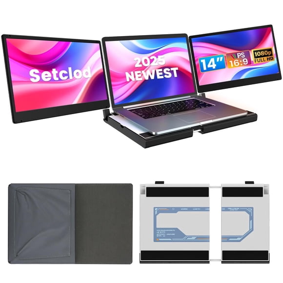 Extensor de Pantalla de Ordenador FHD 1080p 14 Pulgadas Compatible con Portátiles Mac Windows Chrome