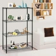 thumbnail image 4 of Storage Shelves 4 Tier Wire Shelving Unit Heavy Duty Metal Shelf with Wheels Adjustable Layer Rack Utility Shelf for Kitchen, Garage, Pantry ,Office, Bedroom, 1000 LBS, Black, 4 of 9
