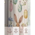 thumbnail image 6 of Easter Rabbits Sheer Curtains 2 Panels Set Colorful Eggs Sheer Window Curtains Light Filtering Rod Pocket Voile Drapes for Bedroom Living Room 52"X108", 6 of 9
