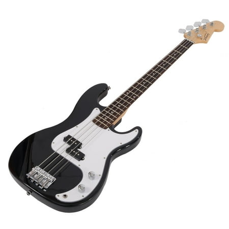 Model 5 String Bass - FeelGlad 4 String GP Electric Bass Guitar Cord Wrench Tool Bass Guitar with Amp Black