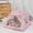 Pink(Flower), variant on Cat Bed Tents Dog House Indoor Outdoor Lace Mesh Breathable Windows Door Curtains Removable Portable Nest Teepe House (Small,Gray&Pink)