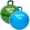 Green, variant on Hurtle 20" Hopper Balls for Kids – Set of 2 Marble Bouncy Balls with Handles, Air Pump & Cones, Indoor/Outdoor Balance Training Toy for Ages 3-12 (Green & Blue)