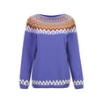 thumbnail image 4 of WEAIXIMIUNG Chandail Oversize pour Femmes Tricot Col Rond Manches Longues Tendance 2024, 4 of 7