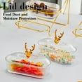 thumbnail image 4 of Gnmfd Fruit Tray Home Living Room Snack Tray Display Reseau Style for Dried Fruits Candy Dessert, Transparent Compartment Organizer for Kitchen Countertop Storage and Food Storage, 4 of 6