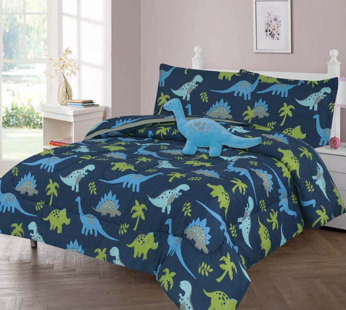 Authentic Kids Durable Easy Care FULL Sheet Set Grey Shark Fins Blue Water Waves 