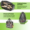 thumbnail image 6 of Bright Flowers Garden Tools Bag, Water-proof Oxford Garden Tote Home Organizer Gardening Tool Bag Kit Holder with 8 Pockets for Indoor and Outdoor Gardening(Tools Not Included), 6 of 6