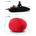thumbnail image 2 of Sillón Puff Puff MX con cama Individual Gamuza Rojo, 2 of 2