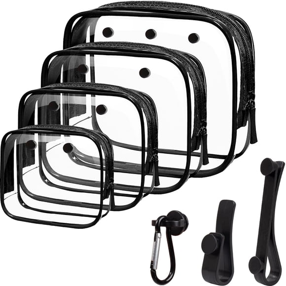 Bolsas de mano transparentes de Bogg Beach con insertos de almacenamiento, 4 paquetes, LETGO