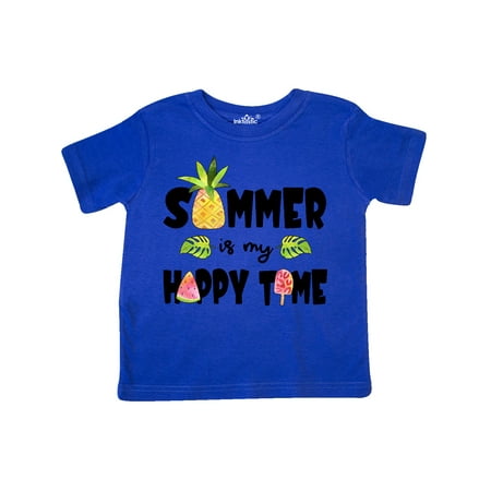 

Inktastic Summer is my Happy Time- Pineapple Watermelon Popsicle Gift Toddler Boy or Toddler Girl T-Shirt