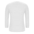 thumbnail image 5 of Ltctricy Women's Tops 3/4 Length Sleeve Crew Neck Half Button Brushed Fleece Ribbed Knit T Shirts Soft Casual Tunic Blouses(White,X-Large), 5 of 6