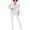 White, variant on Womens Rompers And Jumpsuits Women's Fashion Casual Sexy V Neck Long Sleeve Sequin Jumpsuit Wide Leg Pants Jumpsuit Plus Size Romper(Pink,M)