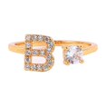 thumbnail image 4 of Crystal A-Z Letters Cubic Zirconia Knuckle Rings Finger Party Adjustable, 4 of 9