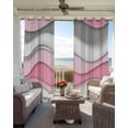 thumbnail image 4 of Blackout Curtains for Bedroom, Pink Gray Ombre Room Darkening Window Drapes for Living Room, Geometric Modern Abstract Moire Art Thermal Insulated Grommet Curtains, 42x84 inch, 2 Panels, 4 of 9