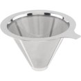 thumbnail image 1 of Pour Over Coffee Dripper Stainless Steel, Reusable Paperless Coffee Filter, Reusable Single Cup Metal Cone Coffee Maker (1-2 Cups), 1 of 5