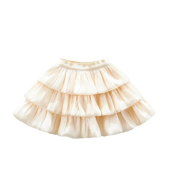 Kiijoy Baby Girls Layered Tutu Skirt Solid Party A Line Princess Skirt, Sizes 2-3