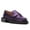 Purple, variant on YDN Women Chic Round Toe Loafer Shoes Platform Slip on Low Chunky Heels Comfortable Daily Dress Work Shoes Size 10 Brown-Suede