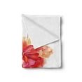 thumbnail image 2 of Floral Soft Flannel Fleece Throw Blanket, Watercolor Painting Poppy Flowers and Buds Spring Nature Design, Cozy Plush for Indoor and Outdoor Use, 50" x 60", Peach Scarlet Purple, by Ambesonne, 2 of 5