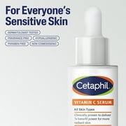 CETAPHIL Vitamin C Serum, Lightweight Face Serum for All Skin Types, Vitamin C, Niacinamide & Sunflower Seed Oil, 1 fl oz