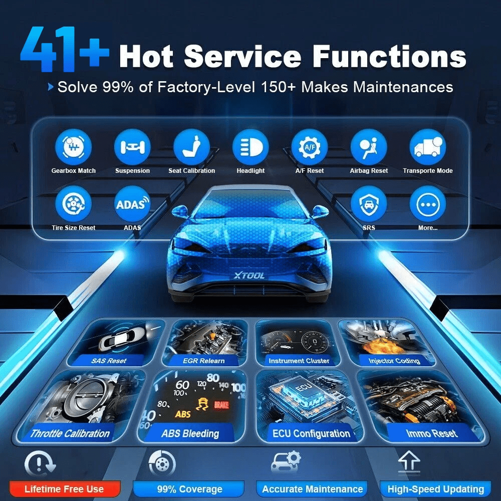 XTOOL IP900BT Bluetooth OBD2 Scanner Diagnostic Tool with 41+Resets, Bidirectional Scan Tool, ECU Cod-ing Car Scanner, FCA, AI-Assisted