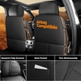 thumbnail image 4 of Car Seat Covers for Front Seats (2 Seats) – Nappa Leather Automotive Seat Cover Set for Cars, Sedans & SUVs, Waterproof, Durable & Comfortable, Easy to Install, Universal Fit (Black), 4 of 8