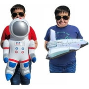 Inflatable Astronaut & Space Shuttle (Set of 2) Self Standing Cosmos Exploration Mission