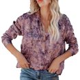 thumbnail image 2 of Tops de mujer Cárdigan estampado de invierno Manga larga Botón de impresión Sudadera Pullover Tops Fridja  po4587, 2 of 9