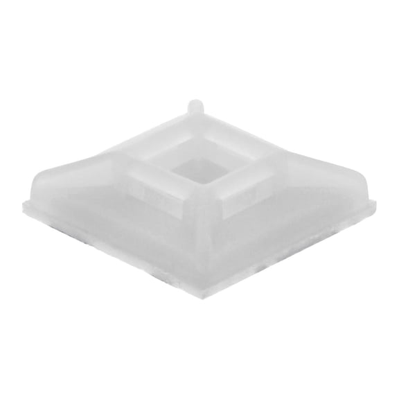 Secure Cable Ties 1 Inch Square Adhesive Tie Mount - 100 Pack