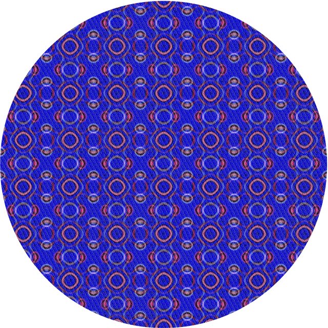 Ahgly Company Tapis d'Intérieur Rond Lavable en Machine Violet Améthyste Transitionnel, 3 Pieds Rond