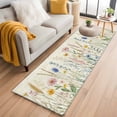 thumbnail image 3 of Spring Floral Area Rugs 2x6 for Kitchen Runner Rug, Summer Farmhouse Vintage Botanical Non Slip Washable Rug Runner, Low Pile Indoor Floor Carpet Mat Bathroom Rugs for Bedroom, Kids Room, 3 of 9