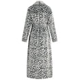 thumbnail image 3 of Richie House Women's Long Robe Plush Soft Warm Fleece Elegant Lounger Collar Style Bathrobe Housecoat Sleepwear for Ladies RHW2881, 3 of 3