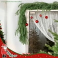 thumbnail image 3 of Guvpev 2Pcs Artificial Norfolk Pine Christmas Garlands - 9FT Realistic Green Faux Greenery Garland for Holiday, Mantel, Table Centerpiece, Window, Wall, Stairs, Indoor Outdoor Christmas Decortions, 3 of 7