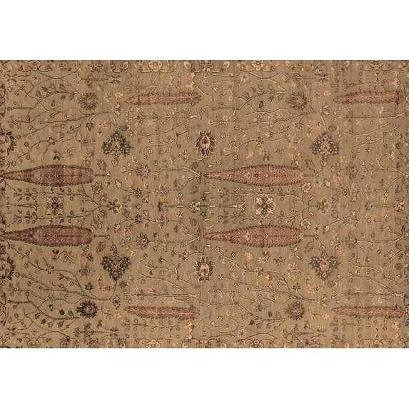 Ahgly Company Indoor Rectangle Oriental Brown Industrial Area Rugs, 2' x 5'