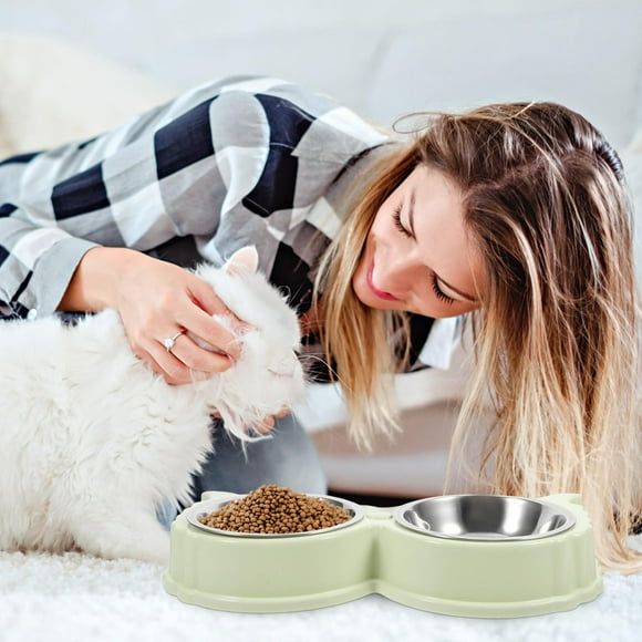IDEANATEGRATE Estación De Alimentación Para Perros Y Con Bowls Dobles Resistentes Y Multicolor