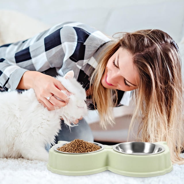 IDEANATEGRATE Estación De Alimentación Para Perros Y Con Bowls Dobles Resistentes Y Multicolor
