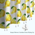 thumbnail image 6 of Yellow Lemon Fruit Slices White Pattern Shower Curtain 72"x84" ,Bathroom Decorative Shower Curtains Set with 12 Hooks,Modern Waterproof Washable Shower Curtain, 6 of 6