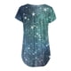 thumbnail image 5 of Gibobby Blusa Sexy Cuello en V Camiseta de manga corta con cuello redondo para mujer con estampado de estrellado, camiseta informal ajustada, blus(Verde,CH), 5 of 5